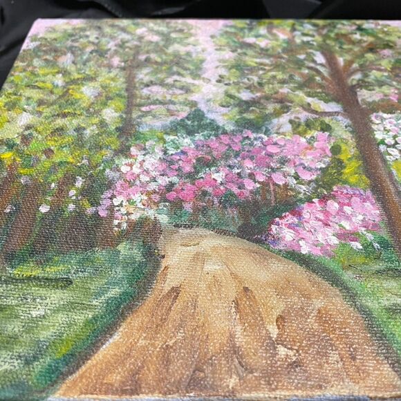 Handpainted Canvas, Spring Walk in Eastern NC 10" x 8" - Picture 5 of 7